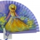 Abanico dama sombrero y vestido amarillo 114678