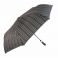 Paraguas puño abre-cierra negro con rayas 67120